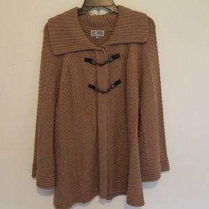 SALE -- Light Brown Toggle-Front Cardigan